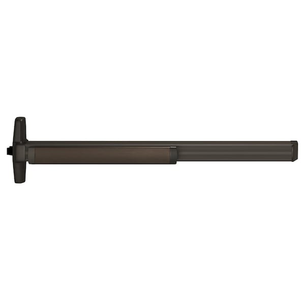 Grade 1 Rim Exit Device, Narrow Stile Pushpad, 36-in, Less Dogging, Night Latch, No Pull, Quiet Elec